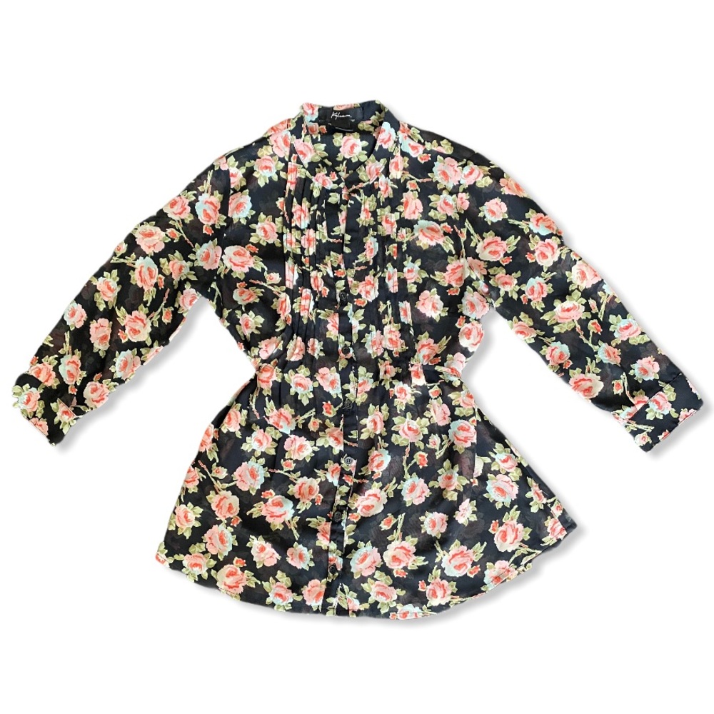 Black Floral Top